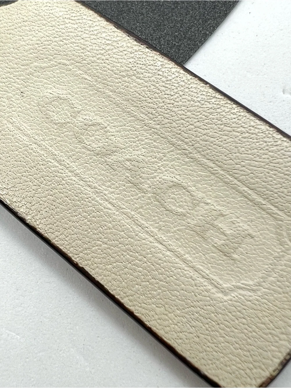 Authentic Coach Pebbled Leather Replacement Hangtag Ivory Off White 2.25”